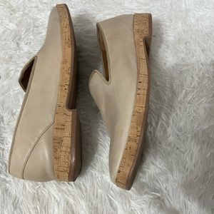 SARTO Franco Beige Leather Shoes Slip-On